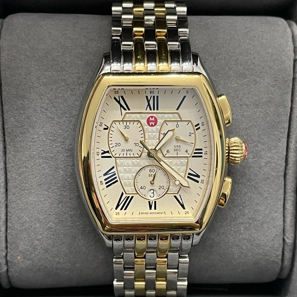 Michele Releve Two Tone Gold & Silver Watch - Picture 1 of 16